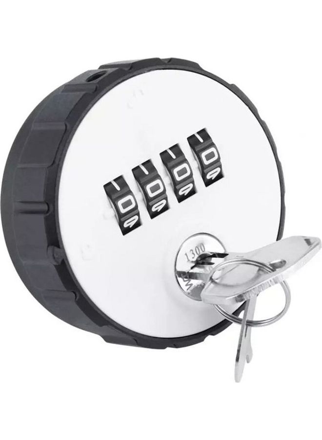 Digital Cabinet Lock With Key Black/White 58x23mm  - Image 1