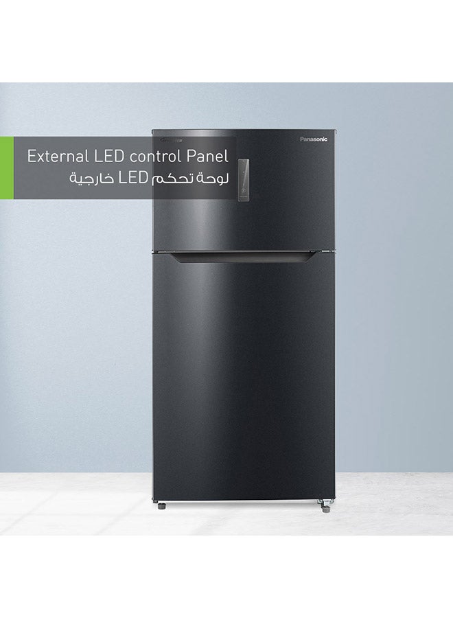 Panasonic - 833L Gross Capacity - 650L Net Capacity, Double Door Top Freezer With Nutri Tafreez Technology, External Touch Control Panel, Surround Cooling, Dual Crisper With Humidity Control with Jumbo Freezer NR-BC833VS Dark Grey - Image 1