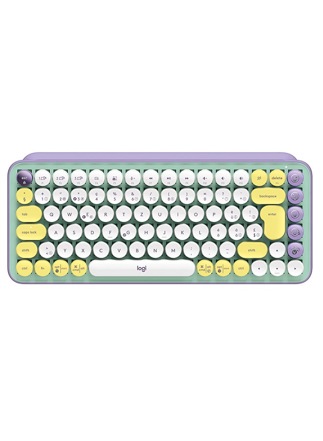 Logitech - POP Keys Mechanical Wireless Keyboard With Customisable Emoji Keys, Durable Compact Design, Bluetooth Or USB Connectivity, Multi-Device, OS Compatible, US Layout Mint - Image 1