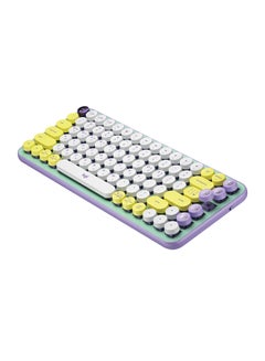 Logitech POP Keys Mechanical Wireless Keyboard With Customisable Emoji Keys, Durable Compact Design, Bluetooth Or USB Connectivity, Multi-Device, OS Compatible, Arabic Layout Mint  - Image 1