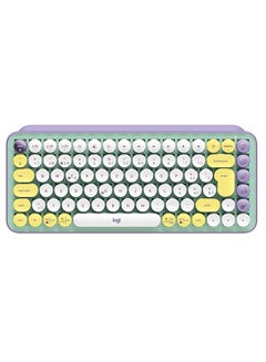 Logitech POP Keys Mechanical Wireless Keyboard With Customisable Emoji Keys, Durable Compact Design, Bluetooth Or USB Connectivity, Multi-Device, OS Compatible, Arabic Layout Mint  - Image 2