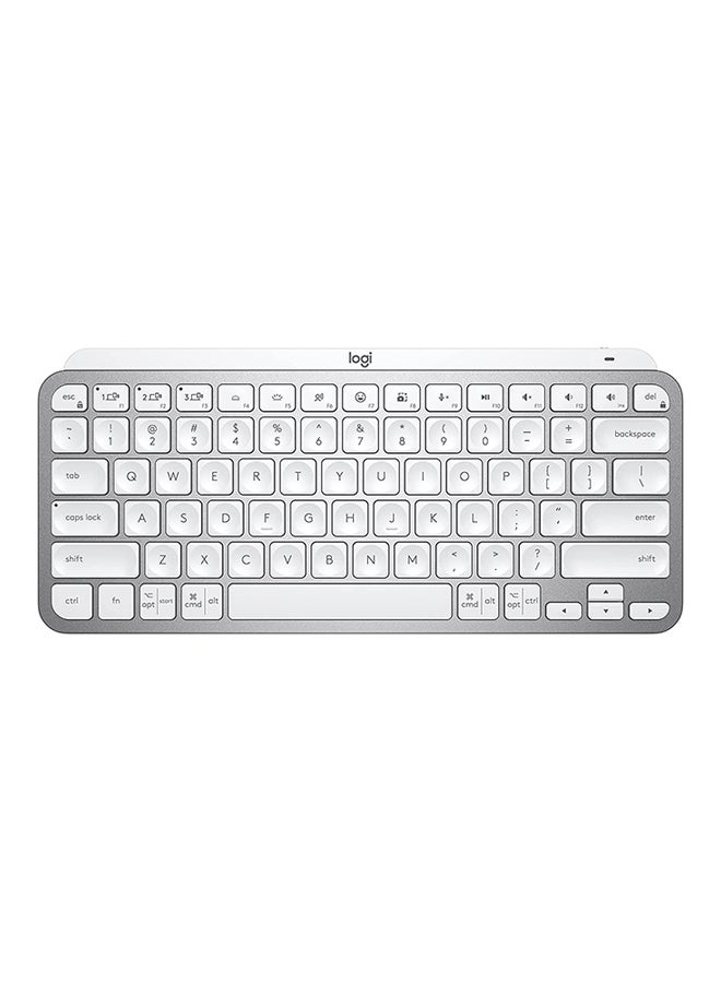 Logitech - MX Keys Mini Minimalist Wireless Illuminated Keyboard, Compact, Bluetooth, Backlit, USB-C, Compatible With Apple macOS, iOS, Windows, Linux, Android, Metal Build, US Layout Grey - Image 1