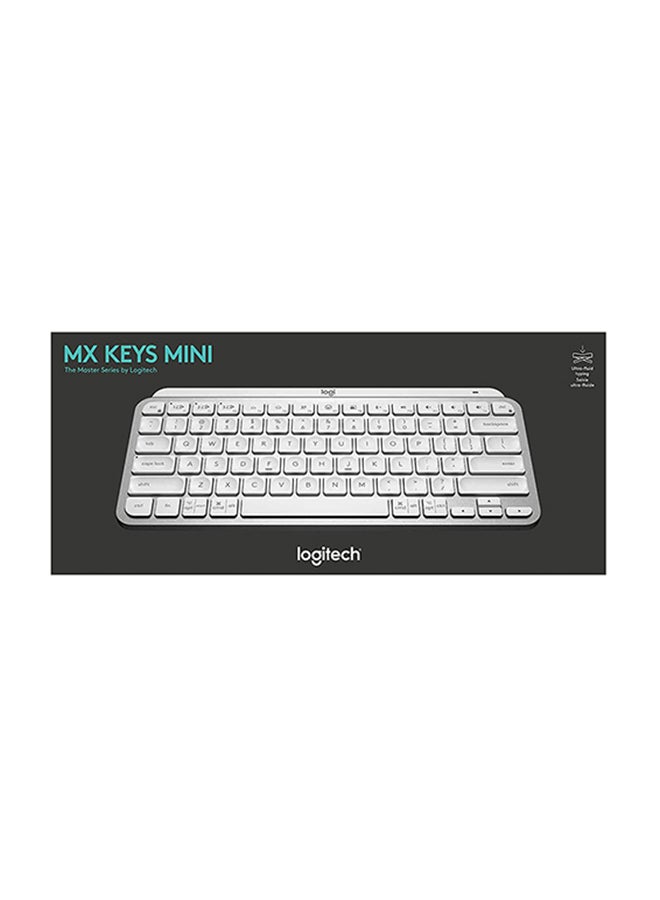 Logitech - MX Keys Mini Minimalist Wireless Illuminated Keyboard, Compact, Bluetooth, Backlit, USB-C, Compatible With Apple macOS, iOS, Windows, Linux, Android, Metal Build, US Layout Grey - Image 1