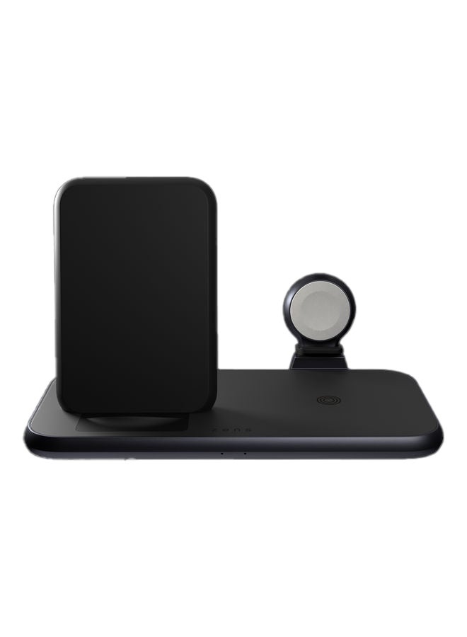 Zens Aluminium 4-in-1 Stand Wireless Charger with 45W USB PD Black - Image 2