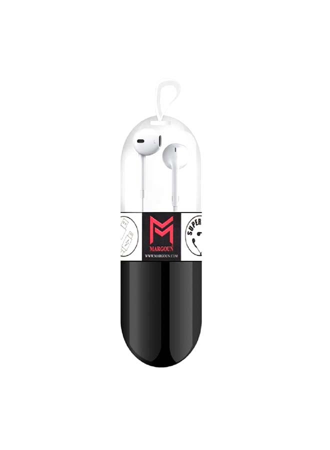 MARGOUN In-Ear Stereo Headset With Mic White - Image 3