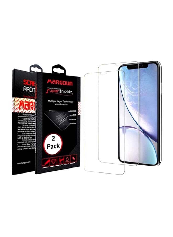MARGOUN 2-Piece Tempered Glass Screen Protector Set For Apple iPhone 11 Clear - Image 2