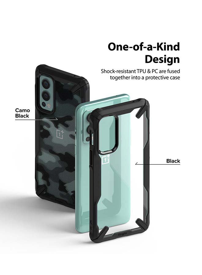 Ringke Fusion X Series OnePlus Nord 2 Case Hard PC Back Heavy Duty TPU Frame Cover - Black - Image 4