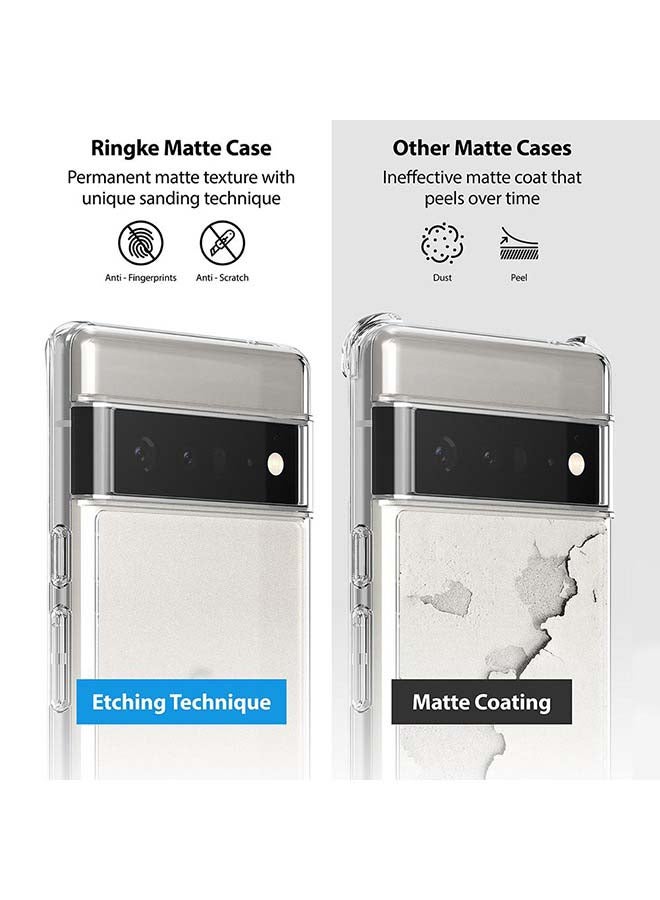 Ringke Fusion Matte Series Google Pixel 6 Pro Case Heavy Duty TPU Shockproof Transparent - Clear - Image 4