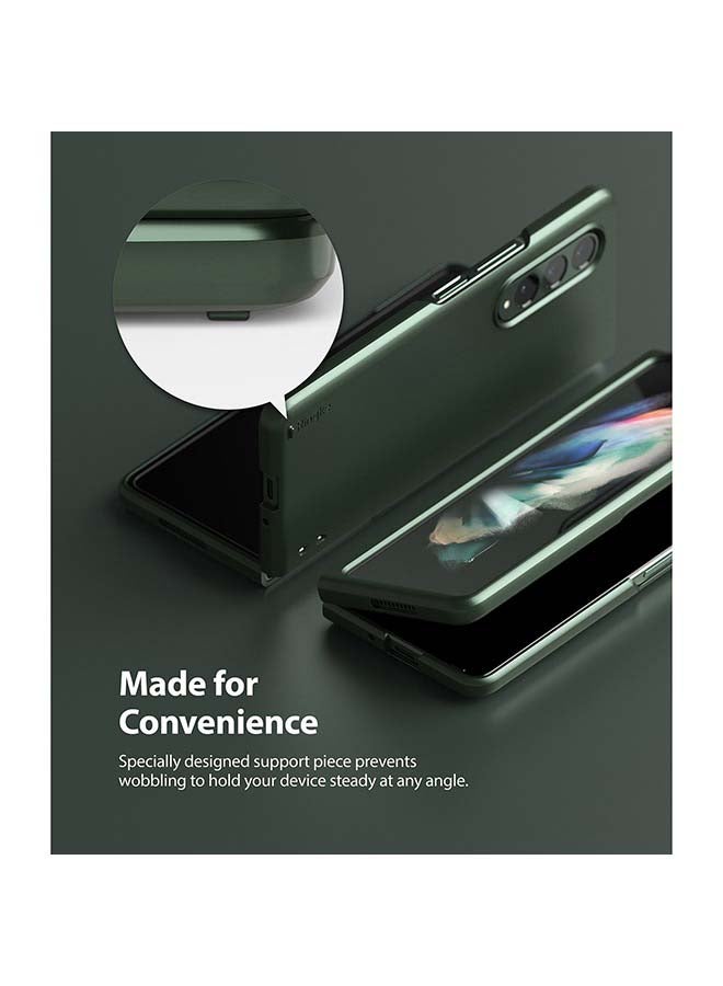 Ringke Slim Case Series for Samsung Galaxy Z Fold 3 Ultra-thin Transparent Cover Wireless Charging Compatible - Deep Green  - Image 3
