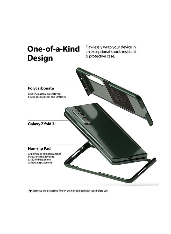 Ringke Slim Case Series for Samsung Galaxy Z Fold 3 Ultra-thin Transparent Cover Wireless Charging Compatible - Deep Green  - Image 4
