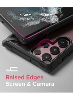 Ringke Fusion X Series for Samsung S22 Ultra Case Hard PC Back Heavy Duty TPU Frame Cover - Camo black  - Image 3