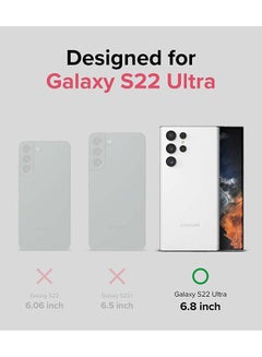 Ringke Fusion X Series for Samsung S22 Ultra Case Hard PC Back Heavy Duty TPU Frame Cover - Black  - Image 2