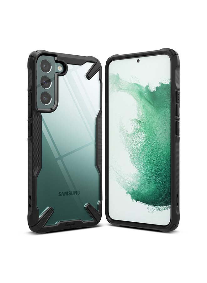 Ringke Fusion X Series for Samsung S22 Case Hard PC Back Heavy Duty TPU Frame Cover - Black - Image 1