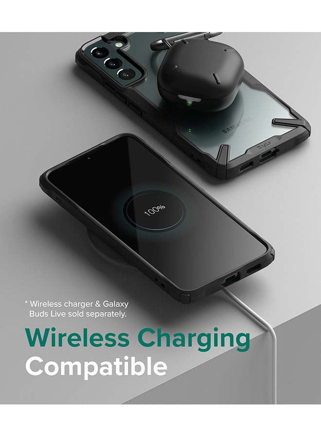 Ringke Fusion X Series for Samsung S22 Case Hard PC Back Heavy Duty TPU Frame Cover - Black - Image 4