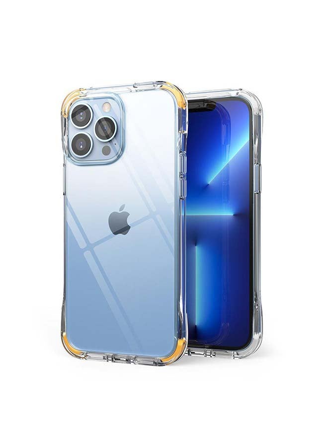 Ringke Fusion Plus Series iPhone 13 Pro Max Case Anti-Fingerprint Impact Absorption Cover - Clear & Yellow - Image 1