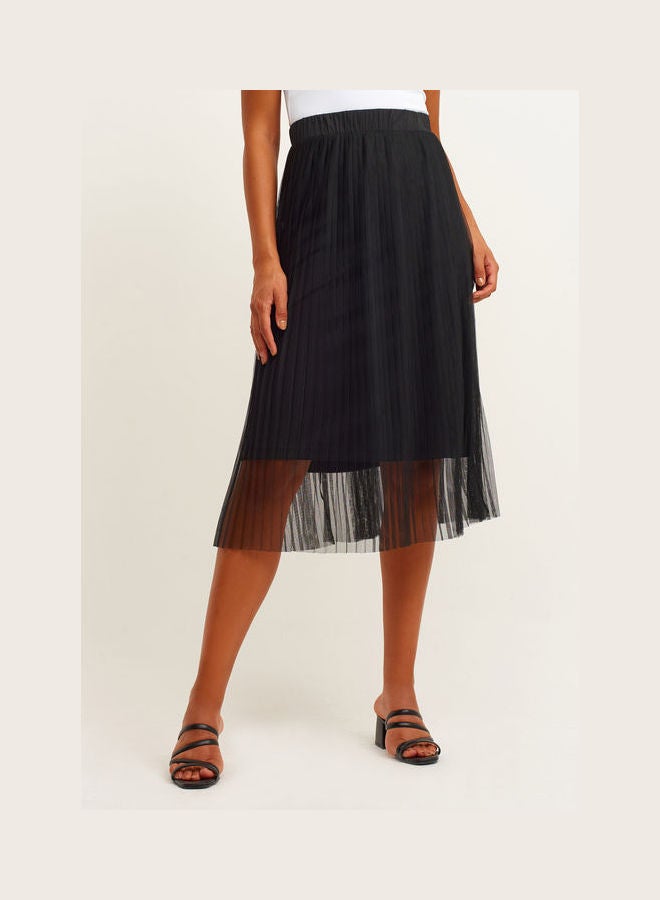 OXXO Pleated Tulle Skirt Dot Comb  - Image 2