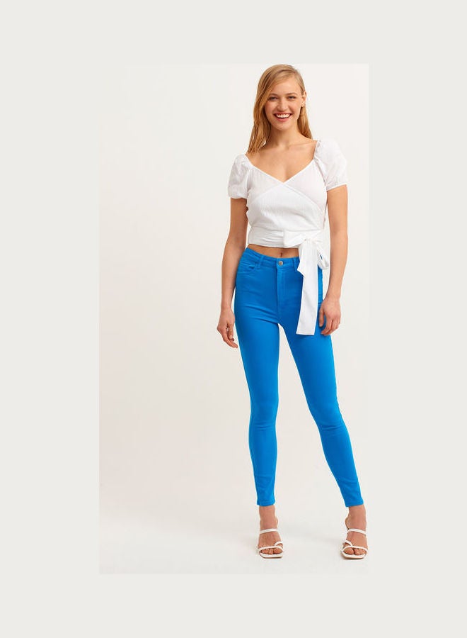 OXXO Cotton Carrot Fit Pants Antik Pool  - Image 1