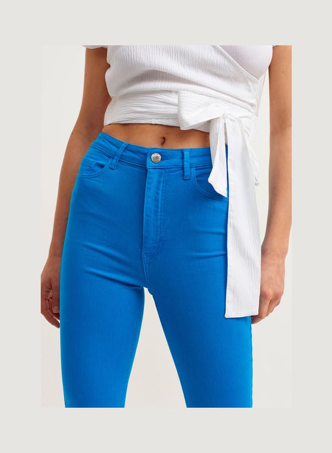 OXXO Cotton Carrot Fit Pants Antik Pool  - Image 3