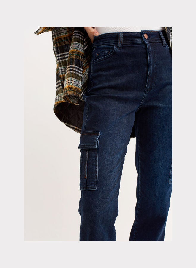 OXXO Cotton Carrot Fit Pants Blue  - Image 3