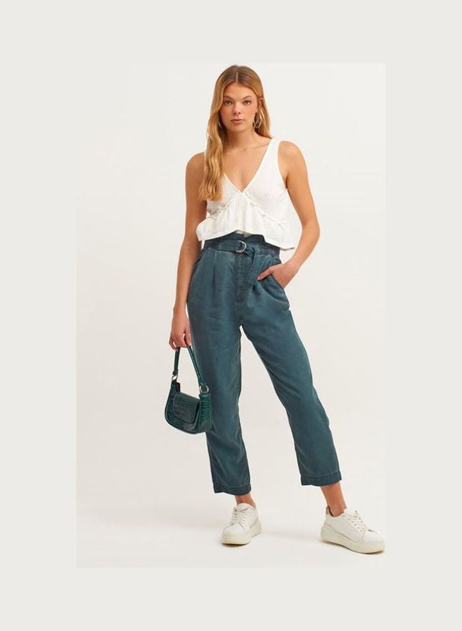 OXXO Cotton Carrot Fit Pants Green  - Image 1
