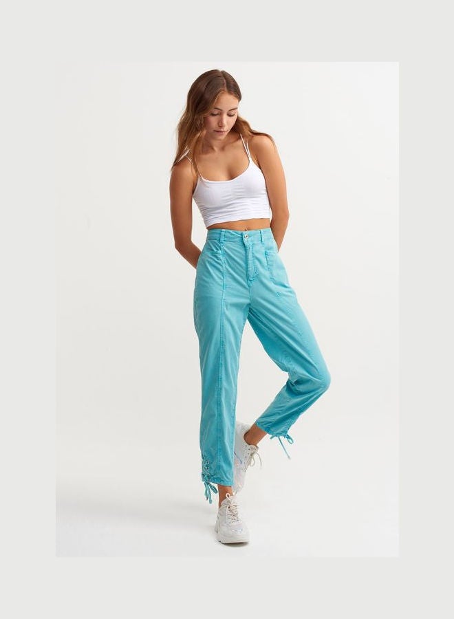 OXXO Cotton Carrot Fit Pants Blue  - Image 1