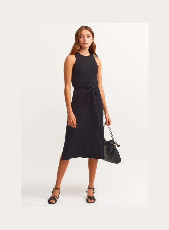 OXXO Cut Out And Slit Detailed Dress Black  - Image 1