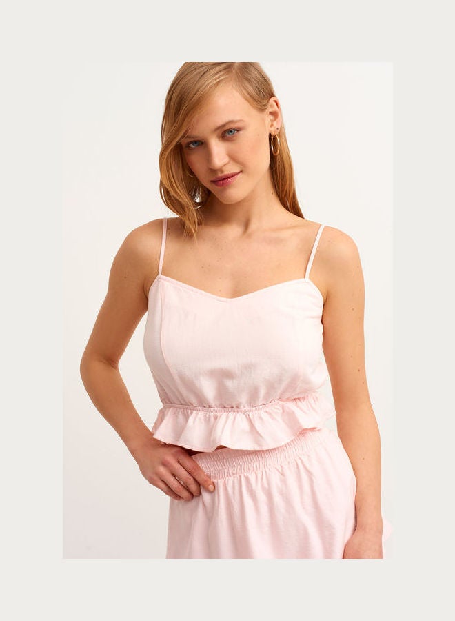 OXXO Padded Tunic With Fashionable  Details Pink  - Image 3