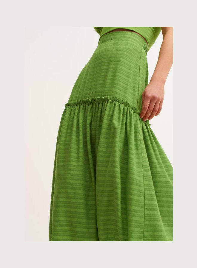 OXXO - Ruffle Detailed Skirt Green - Image 1