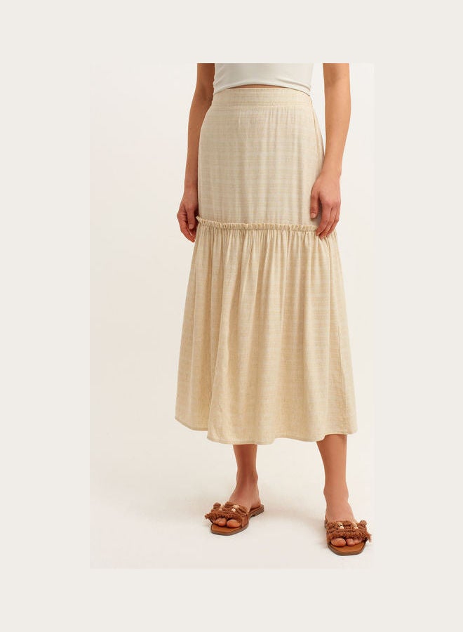 OXXO - Ruffle Detailed Skirt Beige - Image 1