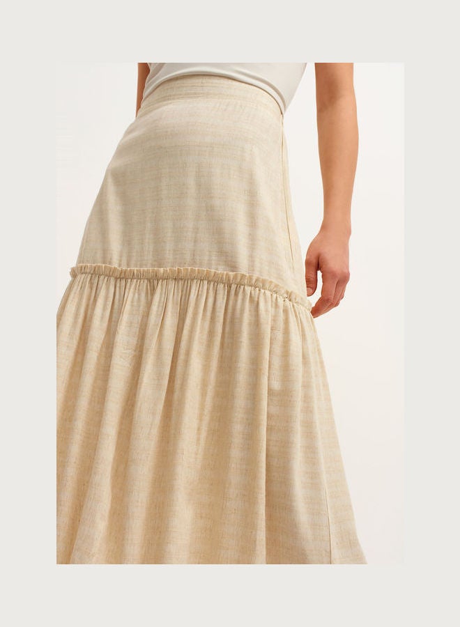 OXXO - Ruffle Detailed Skirt Beige - Image 1