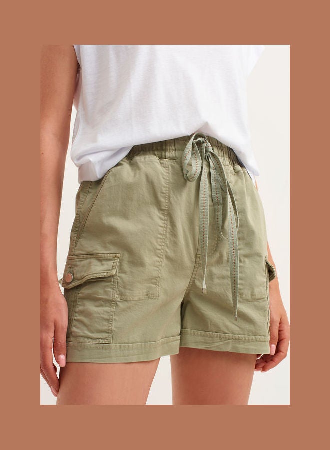 OXXO High Rise Mini Shorts Antik Seagrass  - Image 2