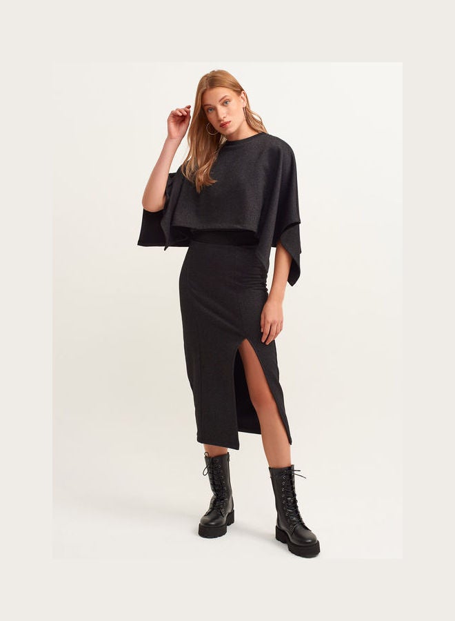 OXXO Embroidery Detailed Skirt Black  - Image 1