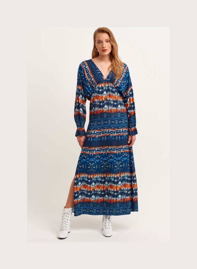 OXXO - Tie Back Bohemian Maxi Dress Multicolour - Image 1