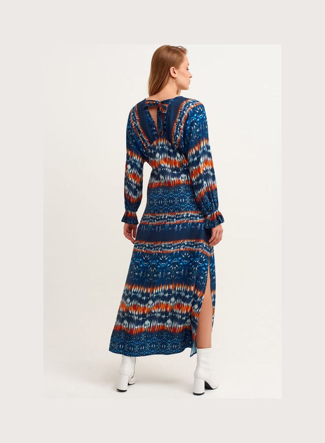OXXO - Tie Back Bohemian Maxi Dress Multicolour - Image 1