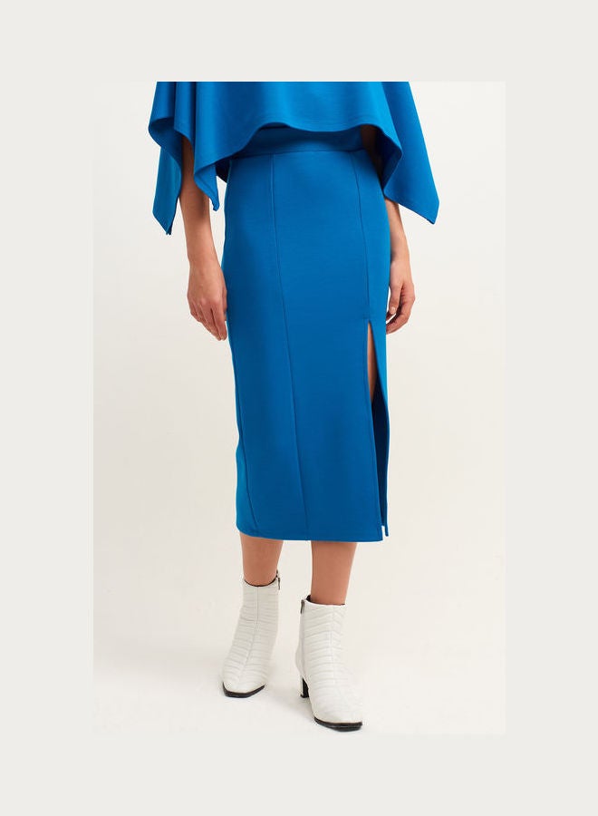 OXXO - Embroidery Detailed Skirt Blue - Image 1