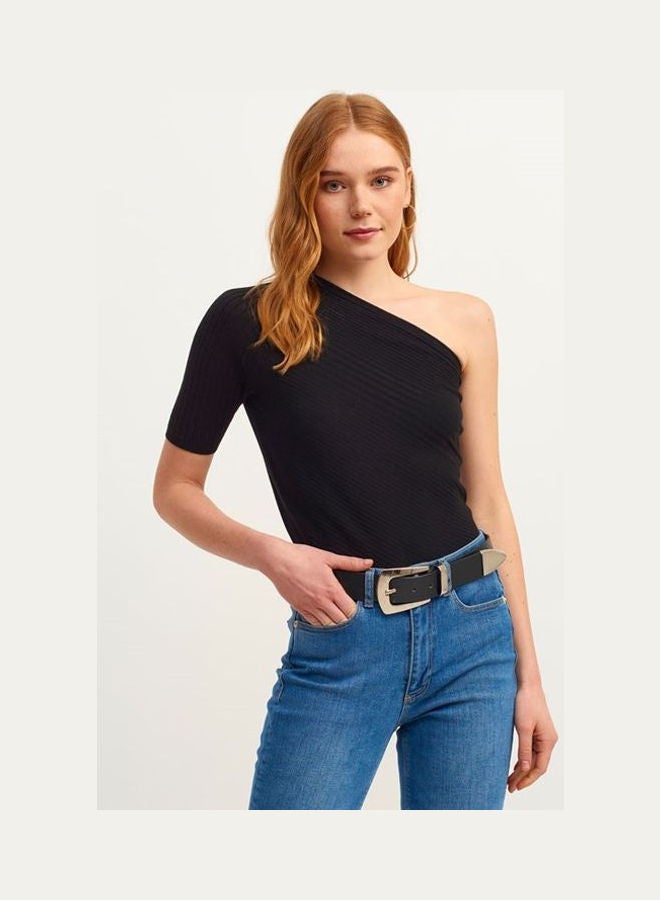 OXXO Reversible Collar Detailed Knitwear Black  - Image 1