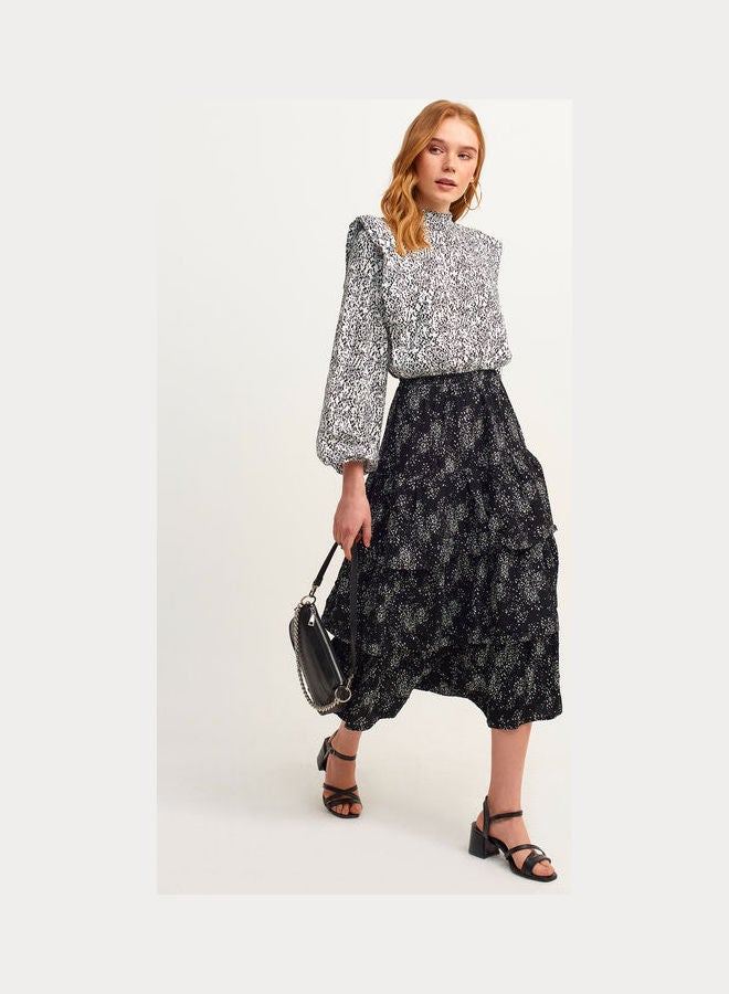 OXXO Ruffled Waistcoat Dress With Pattern Multicolour  - Image 3