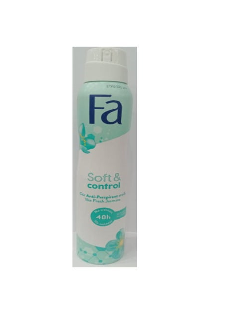 Soft And Control Anti-Perspirant Deodorant Spray With Fresh Jasmine Scent Multicolour 200ml