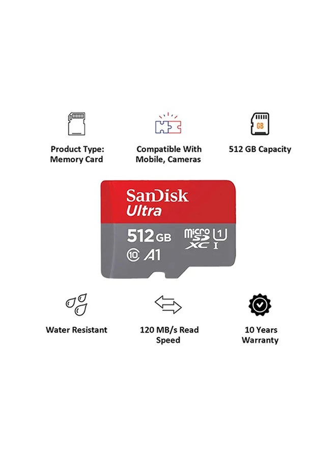 سانديسك - بطاقة ذاكرة microSDXC ألترا من الفئة 10 512 GB - Image 1
