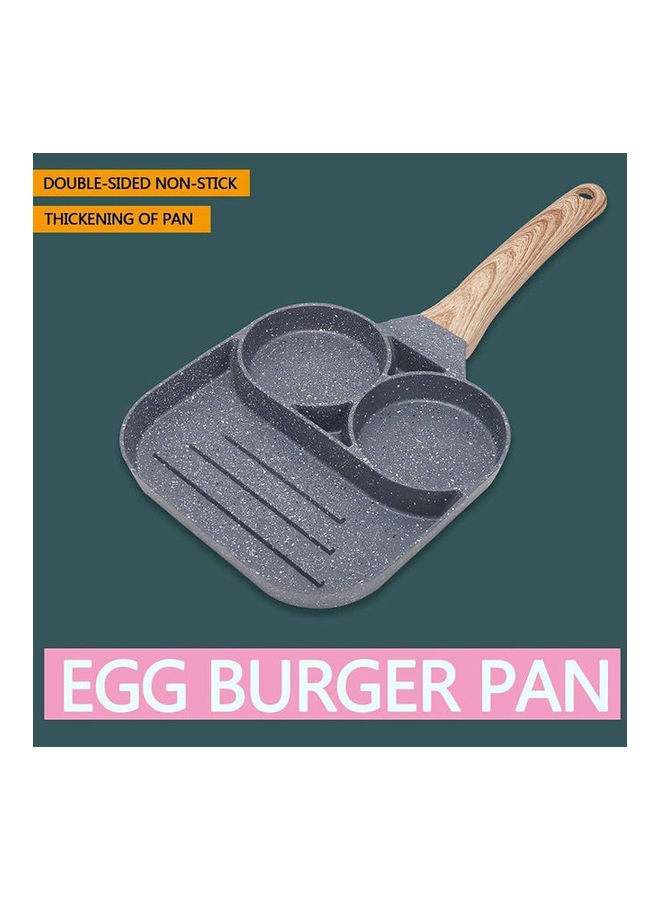 Egg Frying Cooking Pan Divided Grill Frying Pot Grey 490grams - Image 2