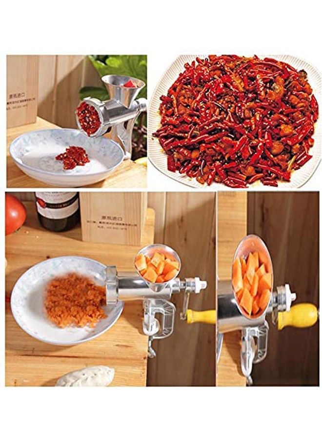 Multifunction Manual Meat Grinder No.10 Hand Blender Silver 942grams  - Image 2