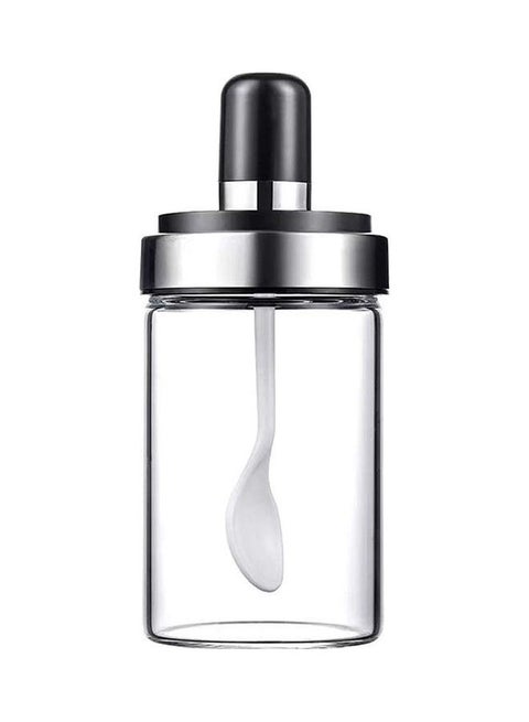 Glass Spice Jars With Serving Spoon Clear 250ml