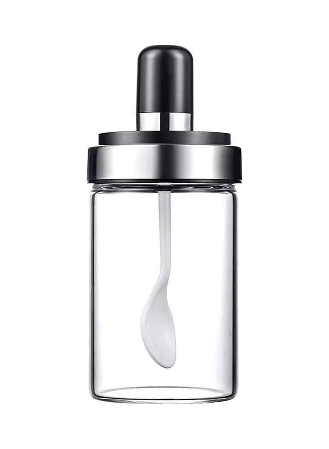 Glass Spice Jars With Serving Spoon Clear 250ml