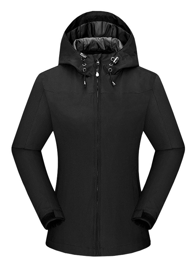 Women Mountain Waterproof Shell Jacket Ski Jacket Windproof Jacket Winter Warm Jacket for Camping Hiking Skiing Black  - Image 4