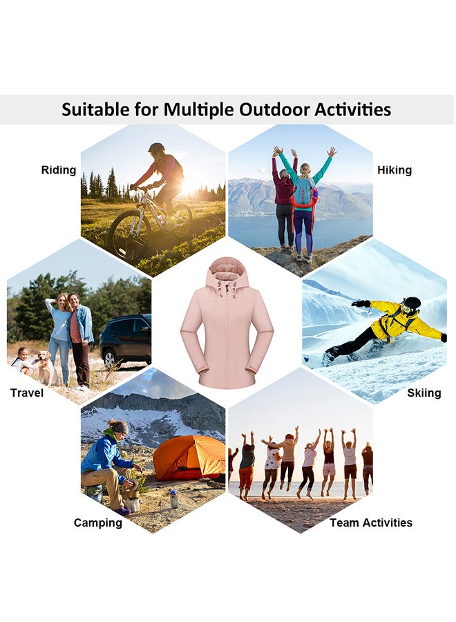 Women Mountain Waterproof Shell Jacket Ski Jacket Windproof Jacket Winter Warm Jacket for Camping Hiking Skiing Black  - Image 1