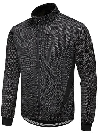 Winter Men Cycling Jacket Waterproof Windproof Thermal Fleece Jacket Coat Bicycle   Running Riding Jacket Black - v1646908587/N44930359V_1