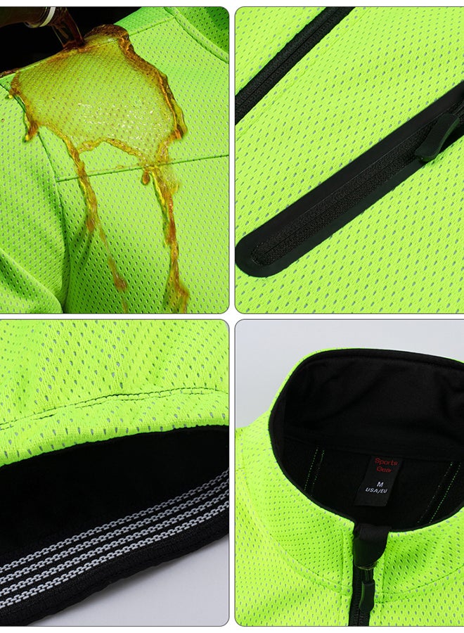 Winter Men Cycling Jacket Waterproof Windproof Thermal Fleece Jacket Coat Bicycle   Running Riding Jacket Black