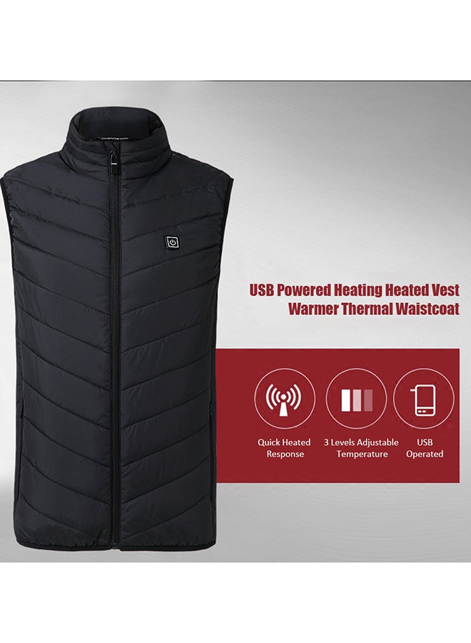 Generic - USB Powered Heated Thermal Waistcoat Black - Image 1