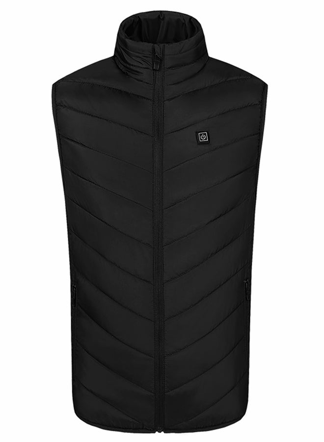 Outdoor Heating Vest USB Charge Heated Coat Electric Heating Vest Carbon Fiber Heating Clothes for Women and Men Black  - Image 3