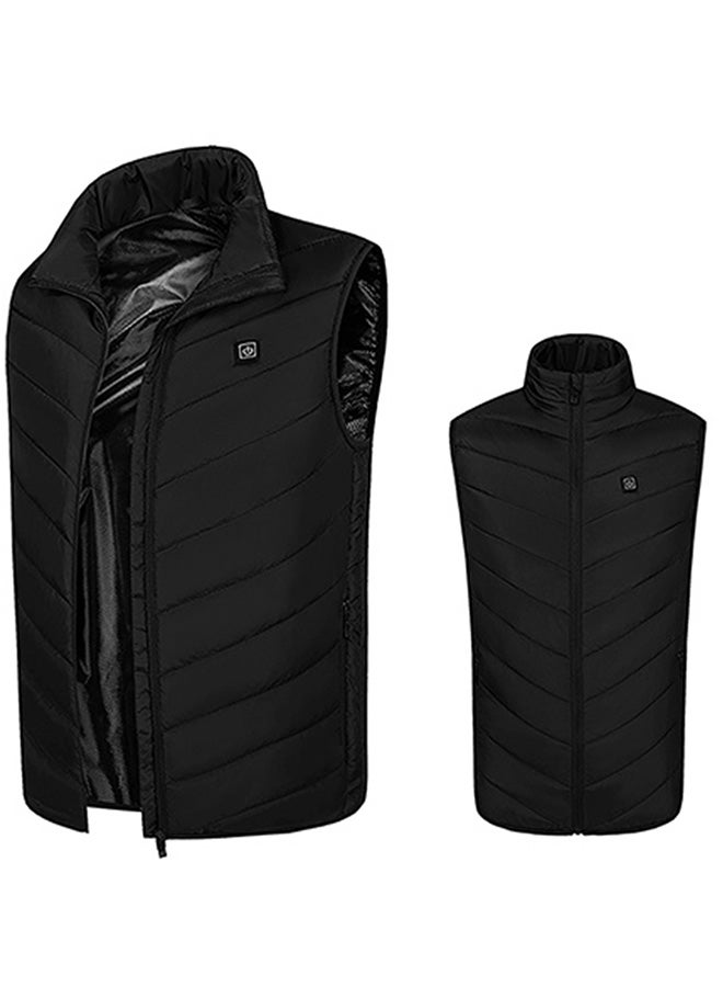Outdoor Heating Vest USB Charge Heated Coat Electric Heating Vest Carbon Fiber Heating Clothes for Women and Men Black  - Image 4